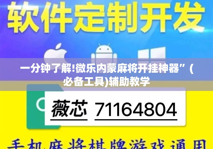 一分钟了解!微乐内蒙麻将开挂神器”(必备工具)辅助教学