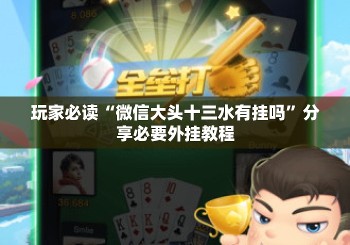 玩家必读“微信大头十三水有挂吗”分享必要外挂教程