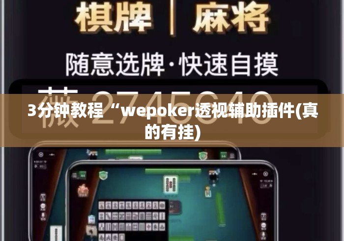 3分钟教程“wepoker透视辅助插件(真的有挂) 3分钟教程“wepoker透视辅助插件(真的有挂)