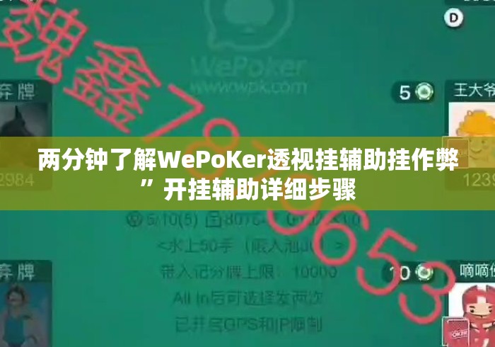 两分钟了解WePoKer透视挂辅助挂作弊”开挂辅助详细步骤