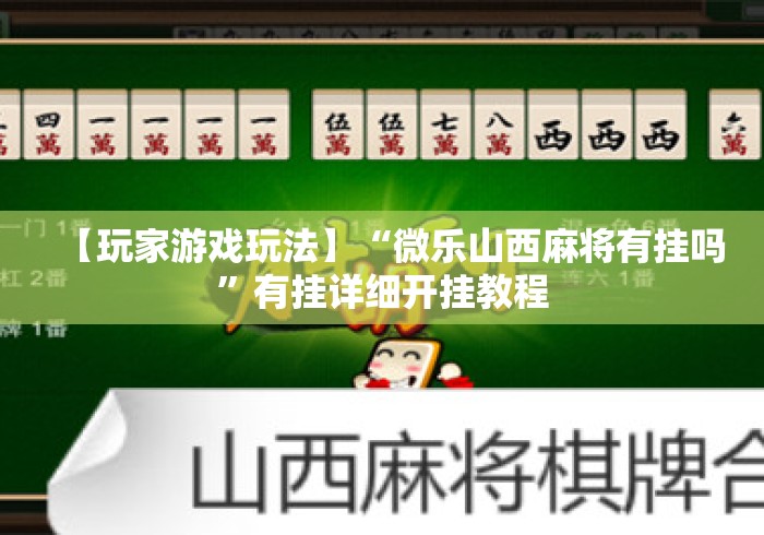 【玩家游戏玩法】“微乐山西麻将有挂吗”有挂详细开挂教程