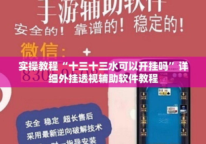 实操教程“十三十三水可以开挂吗	”详细外挂透视辅助软件教程
