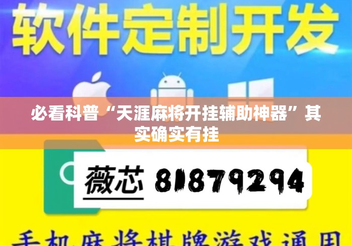 必看科普“天涯麻将开挂辅助神器”其实确实有挂