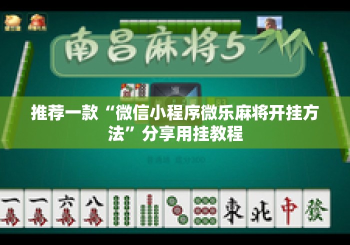 推荐一款“微信小程序微乐麻将开挂方法”分享用挂教程