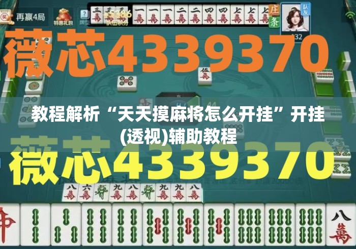 教程解析“天天摸麻将怎么开挂”开挂(透视)辅助教程