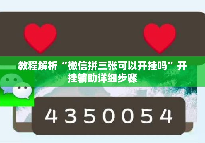 教程解析“微信拼三张可以开挂吗”开挂辅助详细步骤