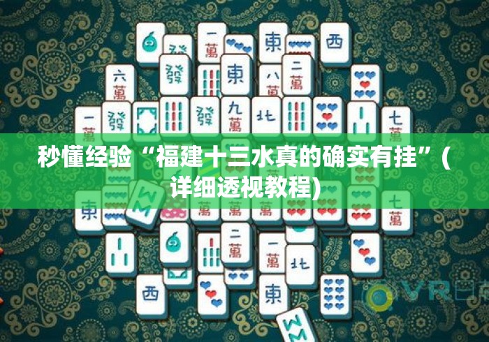 秒懂经验“福建十三水真的确实有挂	”(详细透视教程)