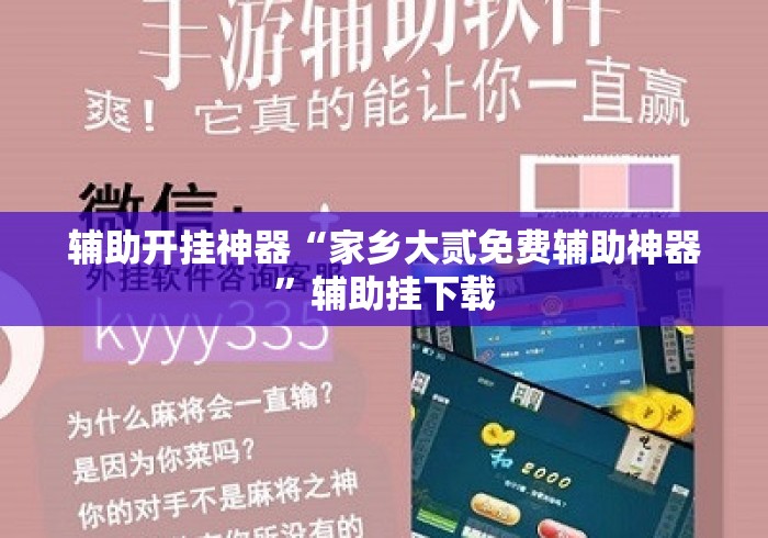 辅助开挂神器“家乡大贰免费辅助神器”辅助挂下载