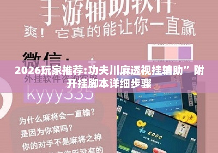 2026玩家推荐:功夫川麻透视挂辅助”附开挂脚本详细步骤
