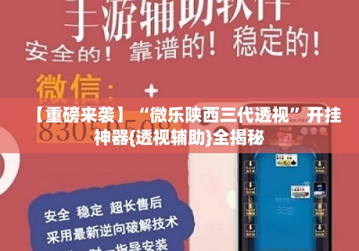 【重磅来袭】“微乐陕西三代透视”开挂神器{透视辅助}全揭秘