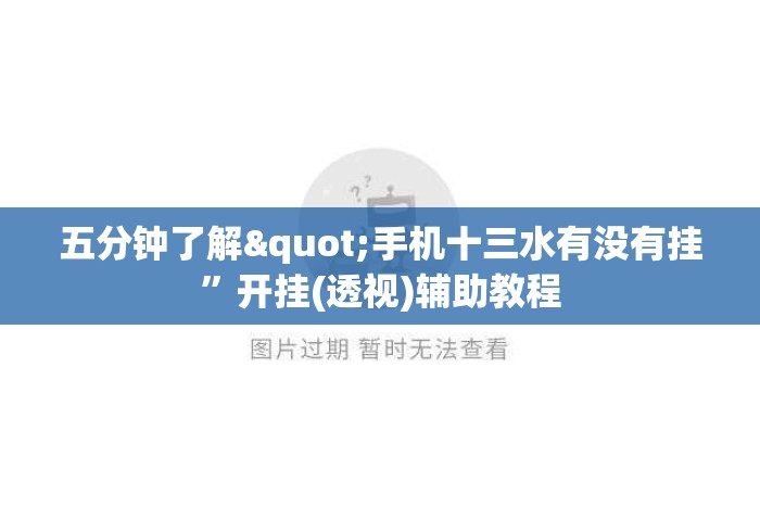 五分钟了解"手机十三水有没有挂”开挂(透视)辅助教程