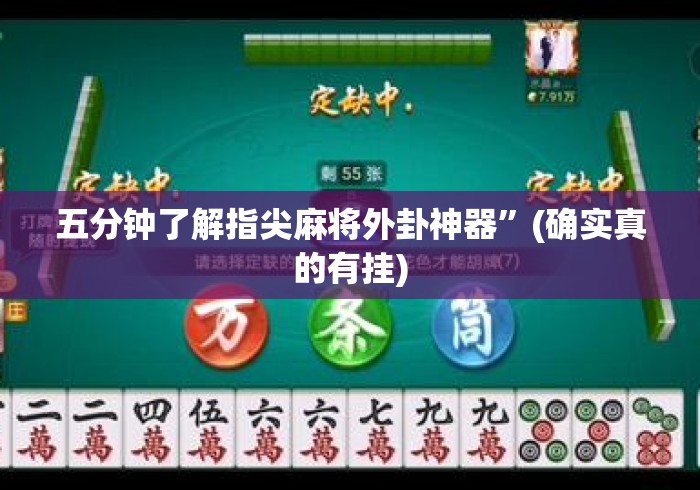 五分钟了解指尖麻将外卦神器”(确实真的有挂)