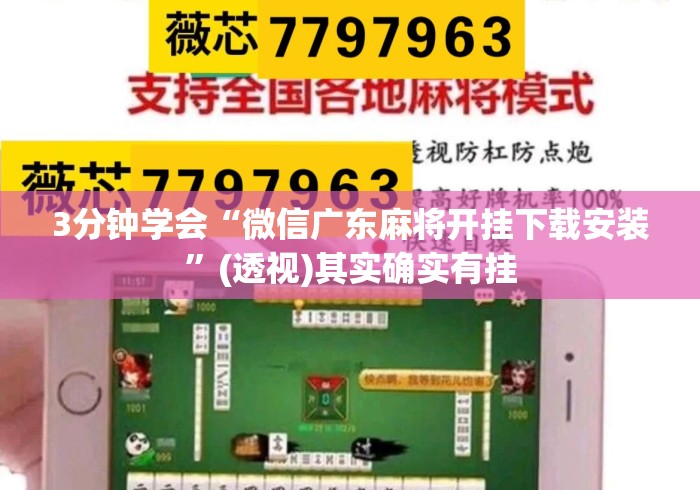 3分钟学会“微信广东麻将开挂下载安装”(透视)其实确实有挂