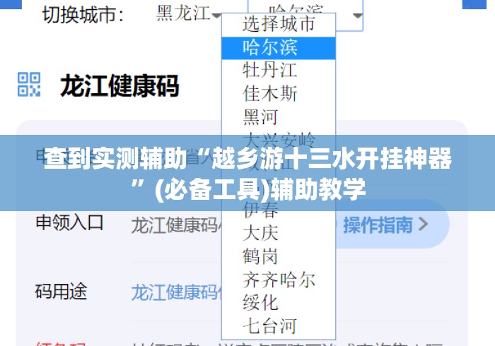 查到实测辅助“越乡游十三水开挂神器	”(必备工具)辅助教学