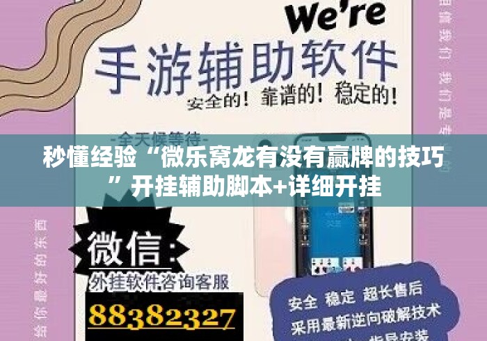 秒懂经验“微乐窝龙有没有赢牌的技巧	”开挂辅助脚本+详细开挂