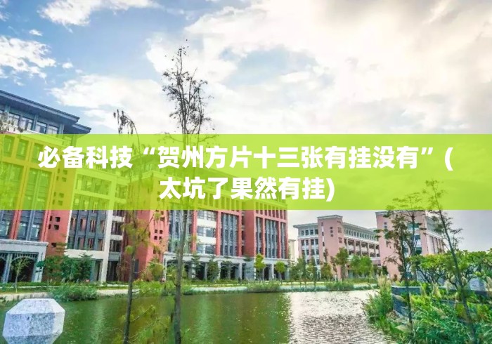 必备科技“贺州方片十三张有挂没有”(太坑了果然有挂)