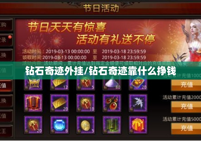 钻石奇迹外挂/钻石奇迹靠什么挣钱 钻石奇迹外挂/钻石奇迹靠什么挣钱