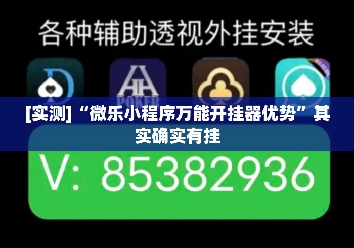 [实测]“微乐小程序万能开挂器优势”其实确实有挂