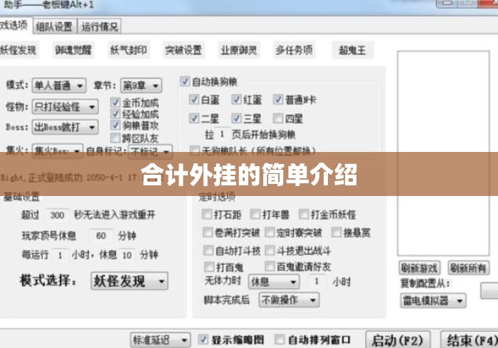合计外挂的简单介绍
