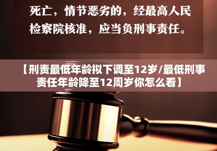 【刑责最低年龄拟下调至12岁/最低刑事责任年龄降至12周岁你怎么看】