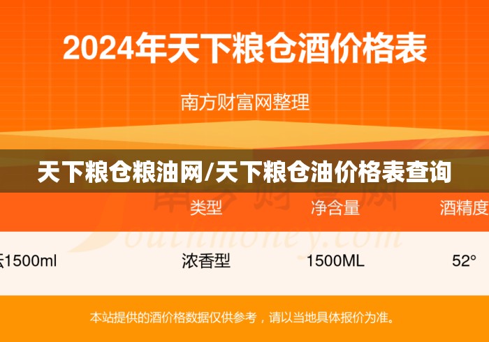 天下粮仓粮油网/天下粮仓油价格表查询 天下粮仓粮油网/天下粮仓油价格表查询