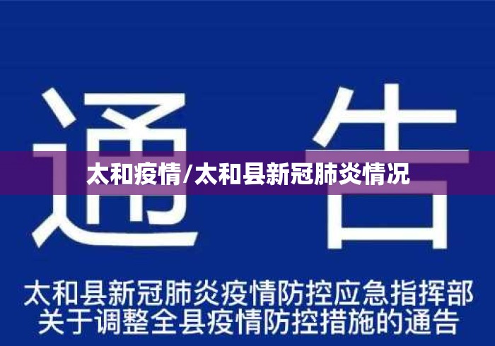 太和疫情/太和县新冠肺炎情况