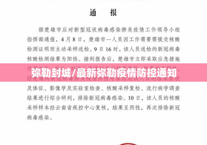弥勒封城/最新弥勒疫情防控通知