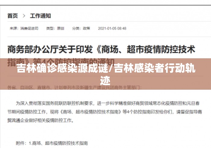 吉林确诊感染源成谜/吉林感染者行动轨迹