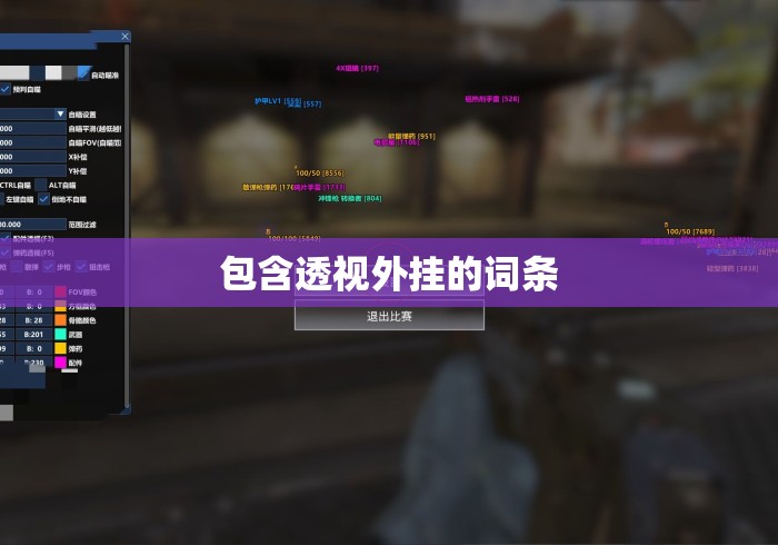 包含透视外挂的词条 包含透视外挂的词条