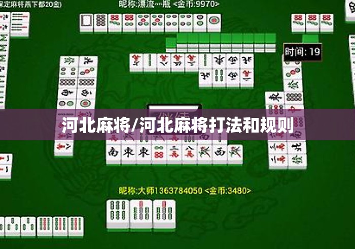 河北麻将/河北麻将打法和规则