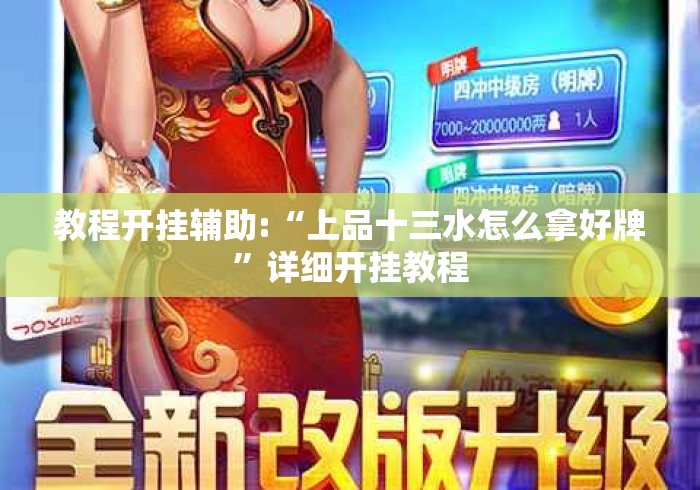 教程开挂辅助:“上品十三水怎么拿好牌”详细开挂教程