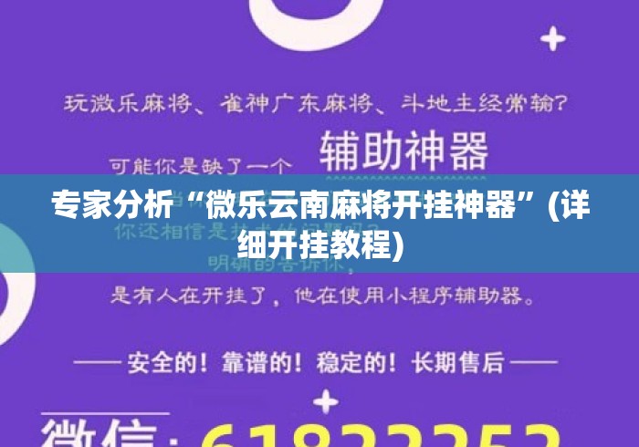 专家分析“微乐云南麻将开挂神器”(详细开挂教程)