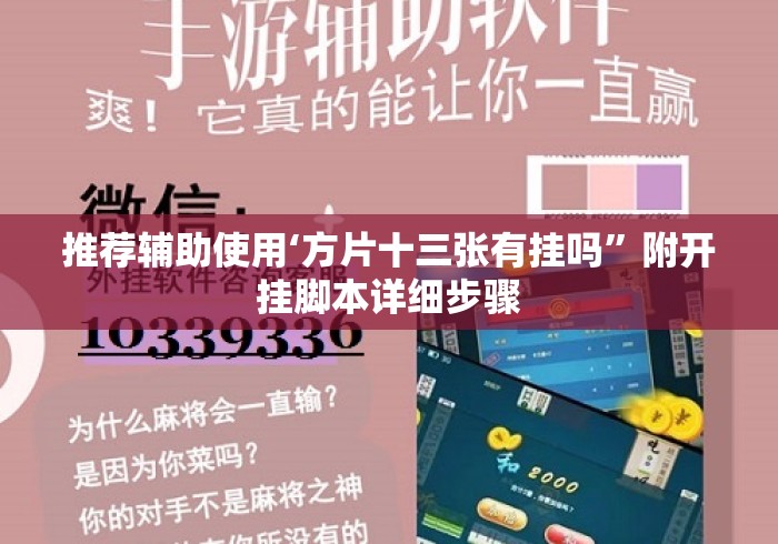 推荐辅助使用‘方片十三张有挂吗	”附开挂脚本详细步骤