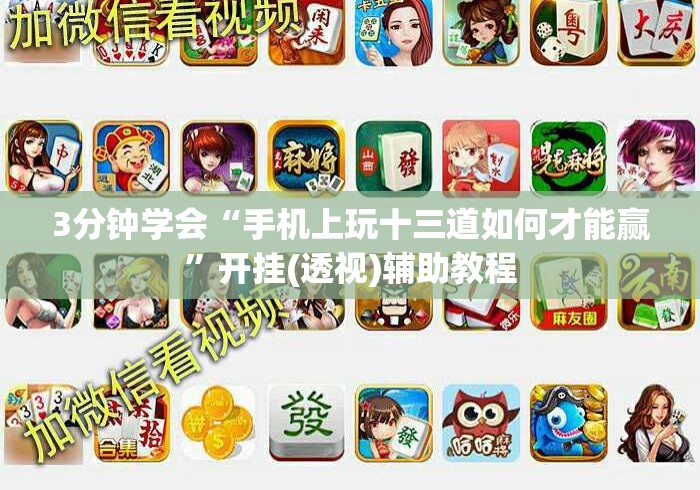 3分钟学会“手机上玩十三道如何才能赢	”开挂(透视)辅助教程