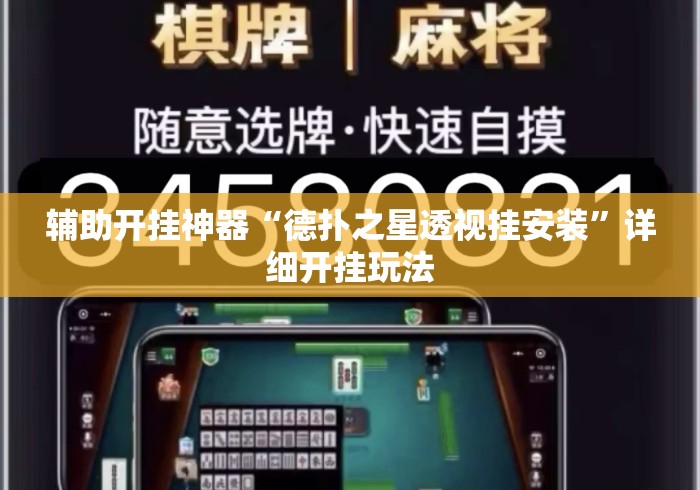 辅助开挂神器“德扑之星透视挂安装”详细开挂玩法