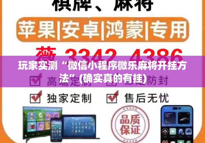 玩家实测“微信小程序微乐麻将开挂方法”(确实真的有挂)
