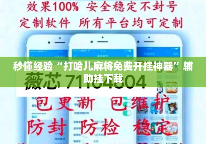 秒懂经验“打哈儿麻将免费开挂神器”辅助挂下载