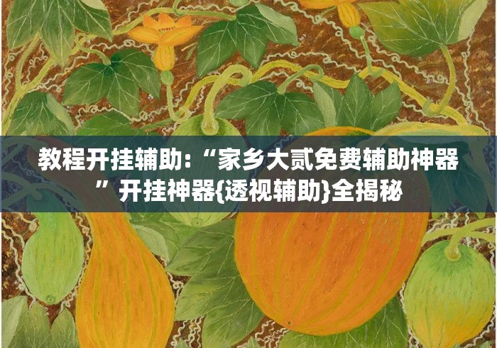 教程开挂辅助:“家乡大贰免费辅助神器”开挂神器{透视辅助}全揭秘
