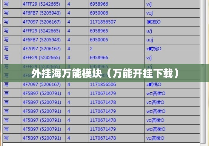 外挂海万能模块(万能开挂下载) 外挂海万能模块(万能开挂下载)