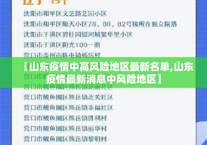 【山东疫情中高风险地区最新名单,山东疫情最新消息中风险地区】 【山东疫情中高风险地区最新名单,山东疫情最新消息中风险地区】