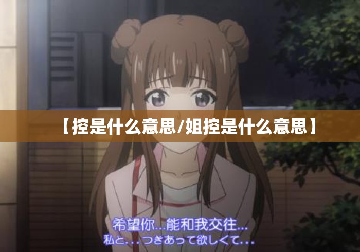 【控是什么意思/姐控是什么意思】 【控是什么意思/姐控是什么意思】