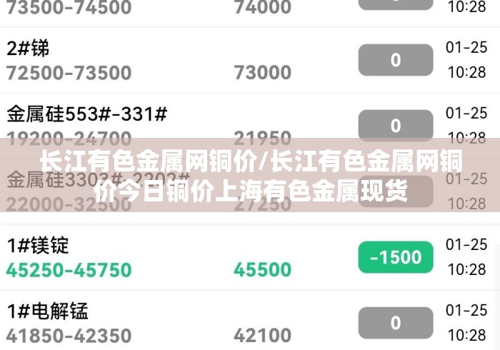 长江有色金属网铜价/长江有色金属网铜价今日铜价上海有色金属现货 长江有色金属网铜价/长江有色金属网铜价今日铜价上海有色金属现货