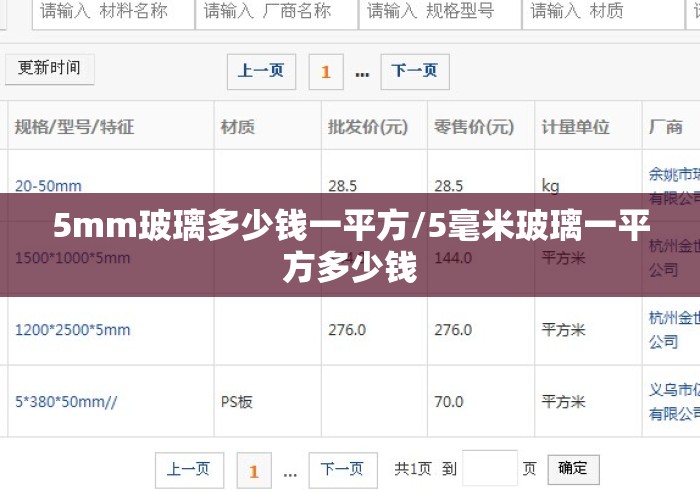 5mm玻璃多少钱一平方/5毫米玻璃一平方多少钱 5mm玻璃多少钱一平方/5毫米玻璃一平方多少钱