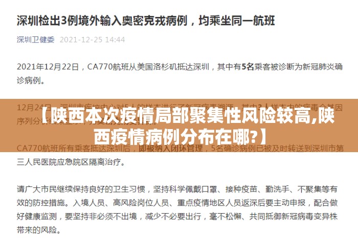 【陕西本次疫情局部聚集性风险较高,陕西疫情病例分布在哪?】 【陕西本次疫情局部聚集性风险较高,陕西疫情病例分布在哪?】